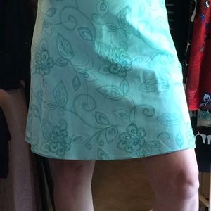 Aqua summer skirt NYC med